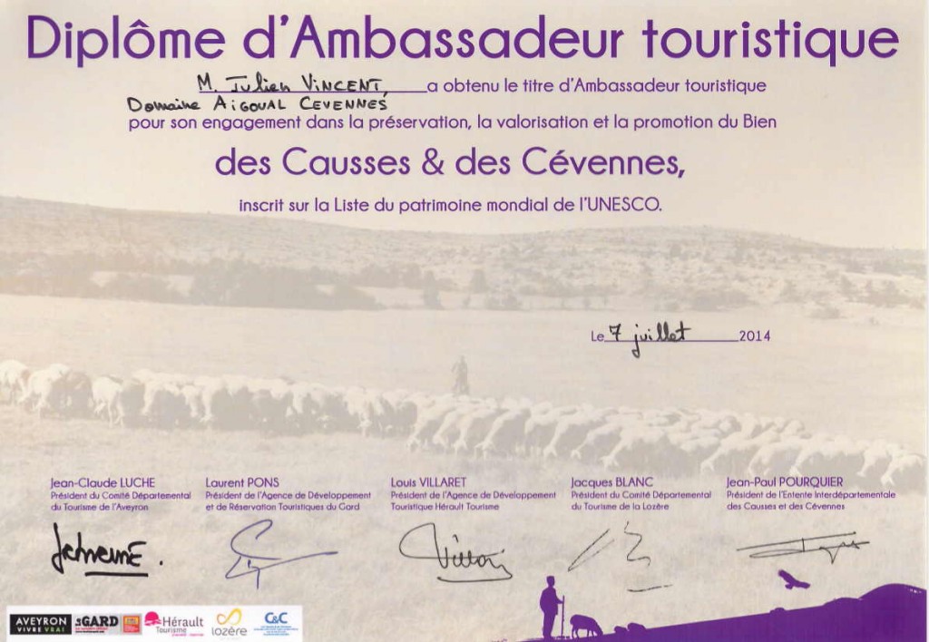 UNESCO Ambassadeur touristique Causses et Cévennes